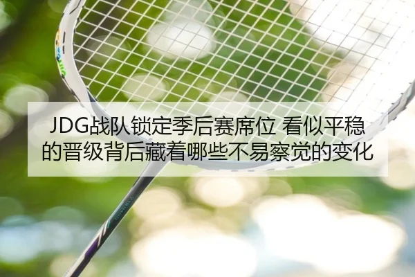 JDG战队锁定季后赛席位 看似平稳的晋级背后藏着哪些不易察觉的变化